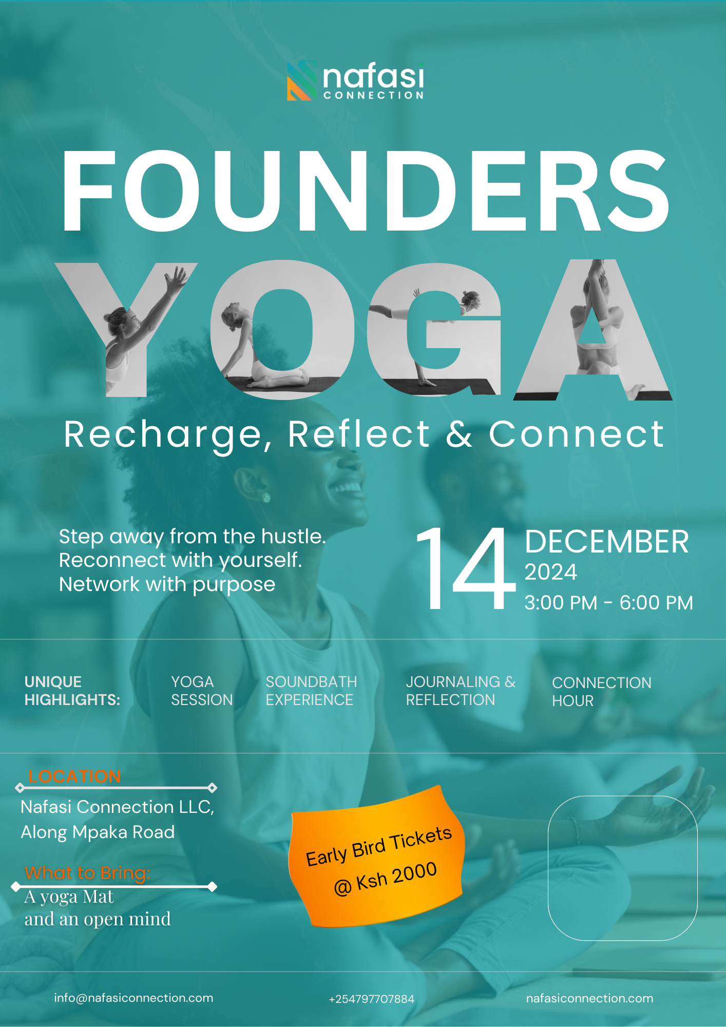 Founders Yoga: Recharge, Reflect & Connect