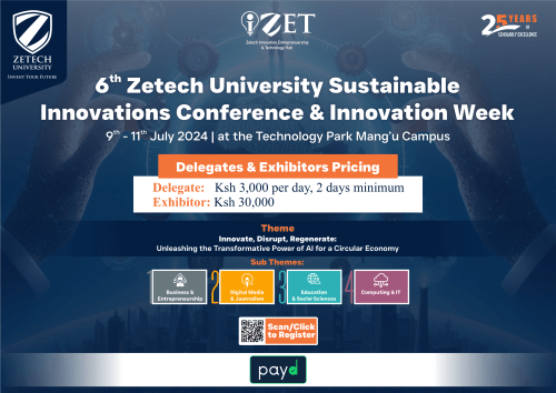 6th Zetech University Sustainable Innovations Conference and Innovation Week